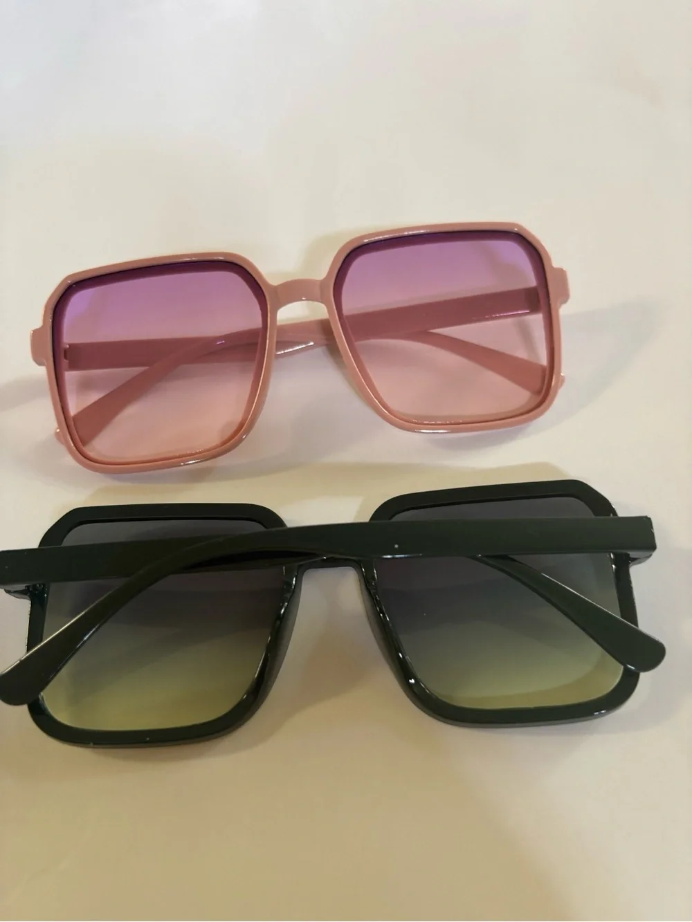 Women’s Square Sunglasses - Pink and Black Frames